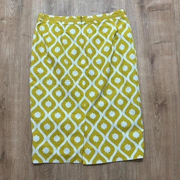 BODEN | Yellow Geometric Print Pencil Skirt - Picture 4 of 8